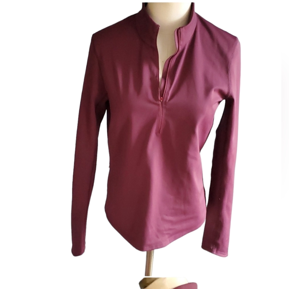 Outdoor voices womens  pullover burgundy jacket size M